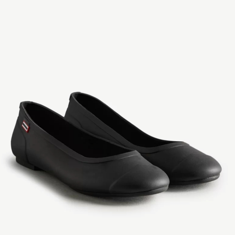 Hunter womens tour ballet flats matte black sz US 9 /UK 7